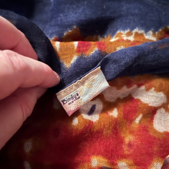 BINDYA 100% WOOL LARGE TIE DYE WRAP SHAWL - Picture 2 of 10